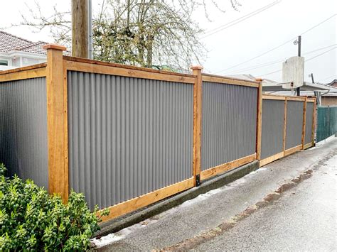 corrugated metal fence installation